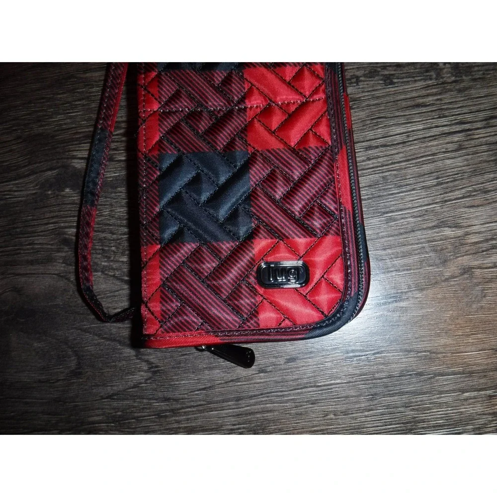 Lug Sleeper‎ Quilted Plaid Travel Organizer Case Pouch Red Black